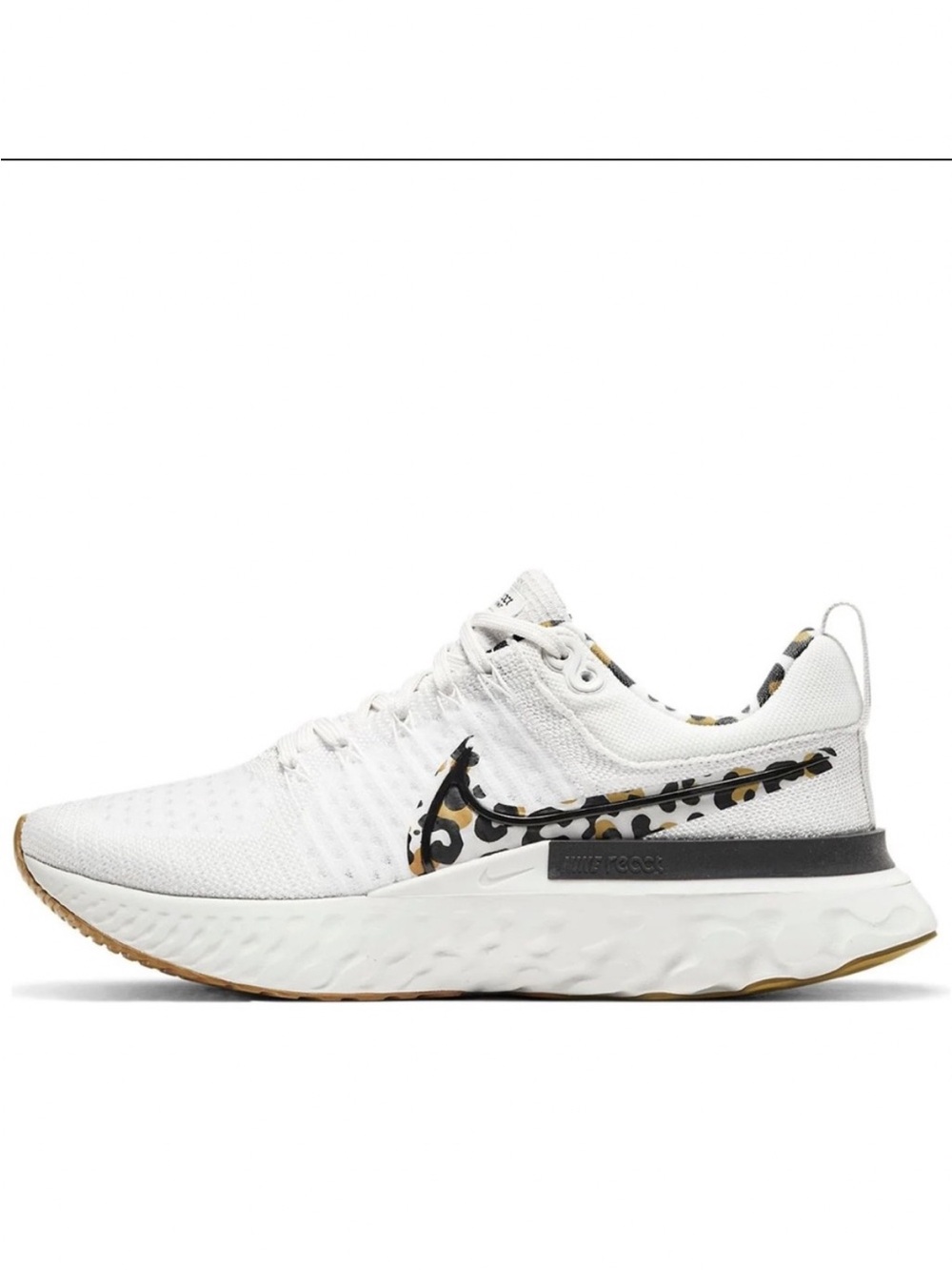 NIKE React infinity flyknit leopard sneakers